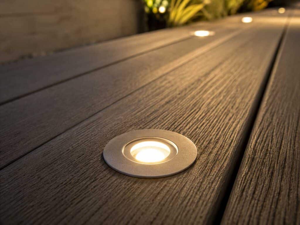 spots encastres terrasse bois
